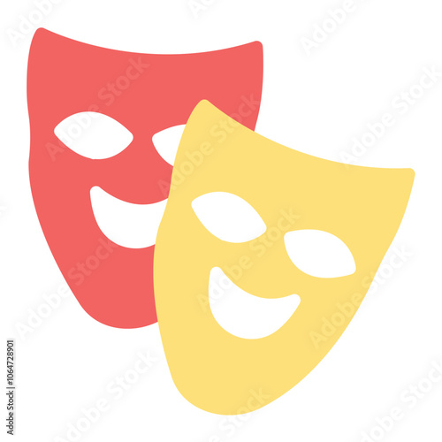 Italian Opera Mask icon vector image. Can be used for Italy.