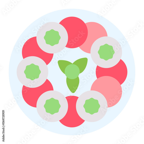 Caprese Salad icon vector image. Can be used for Italy.