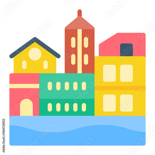 Cinque Terre icon vector image. Can be used for Italy.