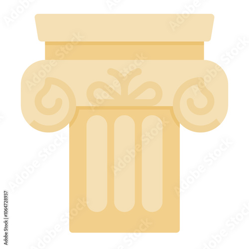 Roman Column icon vector image. Can be used for Italy.