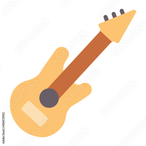 Guitar icon vector image. Can be used for Festa Junina.