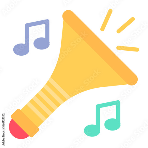 Party Horn icon vector image. Can be used for Festa Junina.