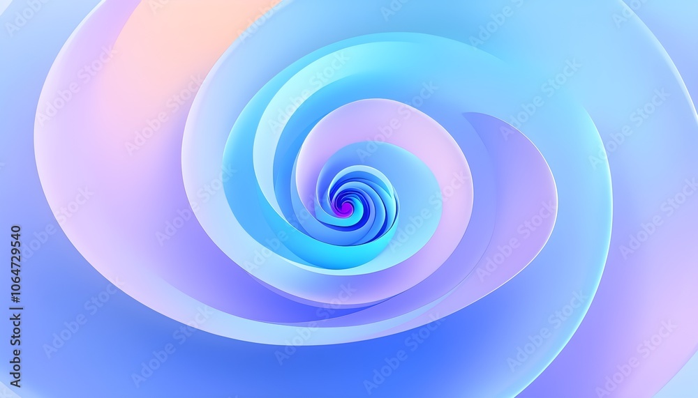 spiral shape that slowly expands, rotates, and shifts colors in a soft gradient, invoking a tranquil, meditative focus spiral shape that slowly expands, rotates, and shifts colors in a soft gradient, invoking a tranquil, meditative focus