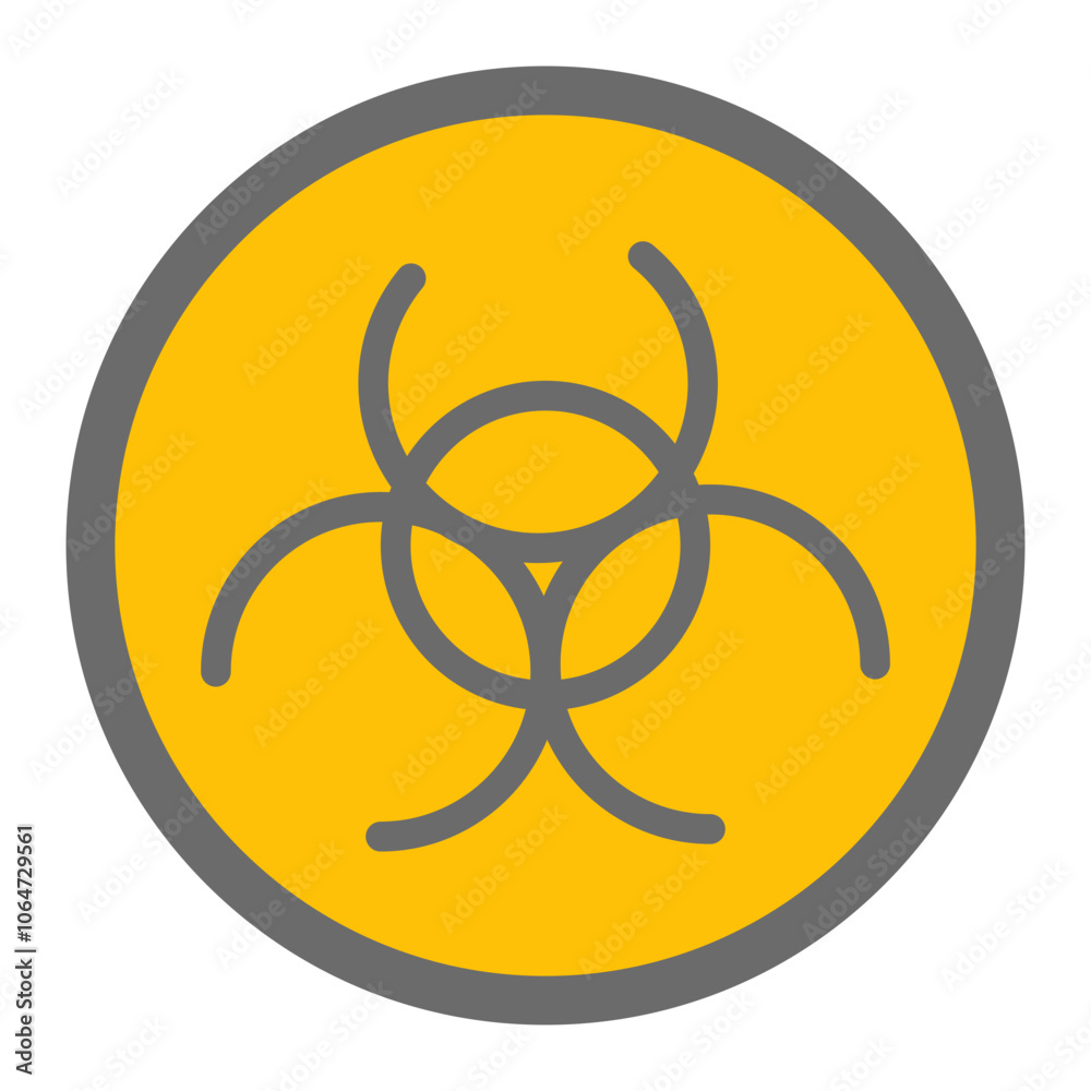 Biohazard Symbol icon vector image. Can be used for Infectious Diseases. Biohazard Symbol icon vector image. Can be used for Infectious Diseases.