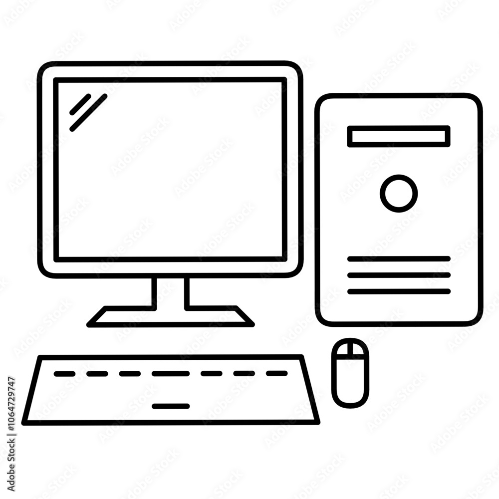 computer monitor and computer computer monitor and computer