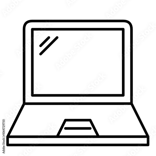 laptop with blank screen