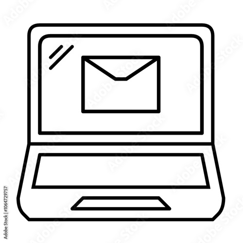 laptop with mail icon