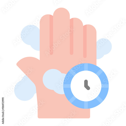 Handwashing Timer icon vector image. Can be used for Infectious Diseases.