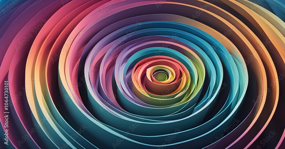 spiral shape that slowly expands, rotates, and shifts colors in a soft gradient, invoking a tranquil, meditative focus spiral shape that slowly expands, rotates, and shifts colors in a soft gradient, invoking a tranquil, meditative focus