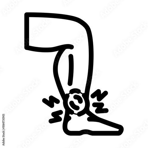 swelling inflammation disease symptom line icon vector. swelling inflammation disease symptom sign. isolated contour symbol black illustration