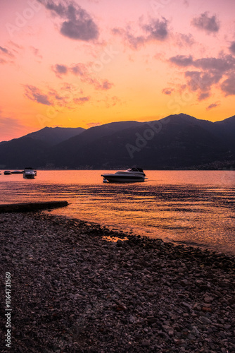 Sunset at Lake Como , Italy