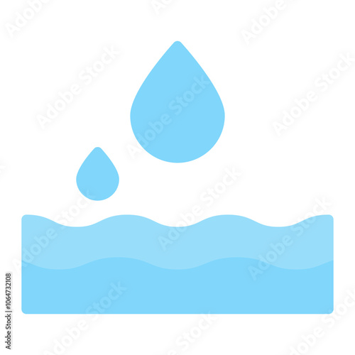 Water icon vector image. Can be used for Rugby.