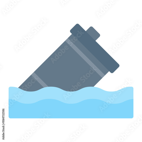 Toxic Waste icon vector image. Can be used for Ocean.