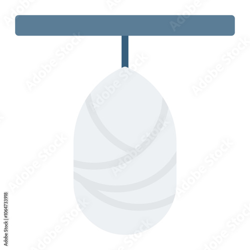 Silk Cocoon icon vector image. Can be used for Fabric Features.