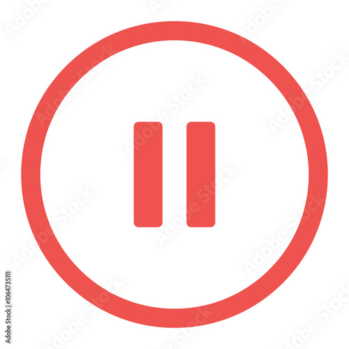 Pause Button icon vector image. Can be used for Instrument.