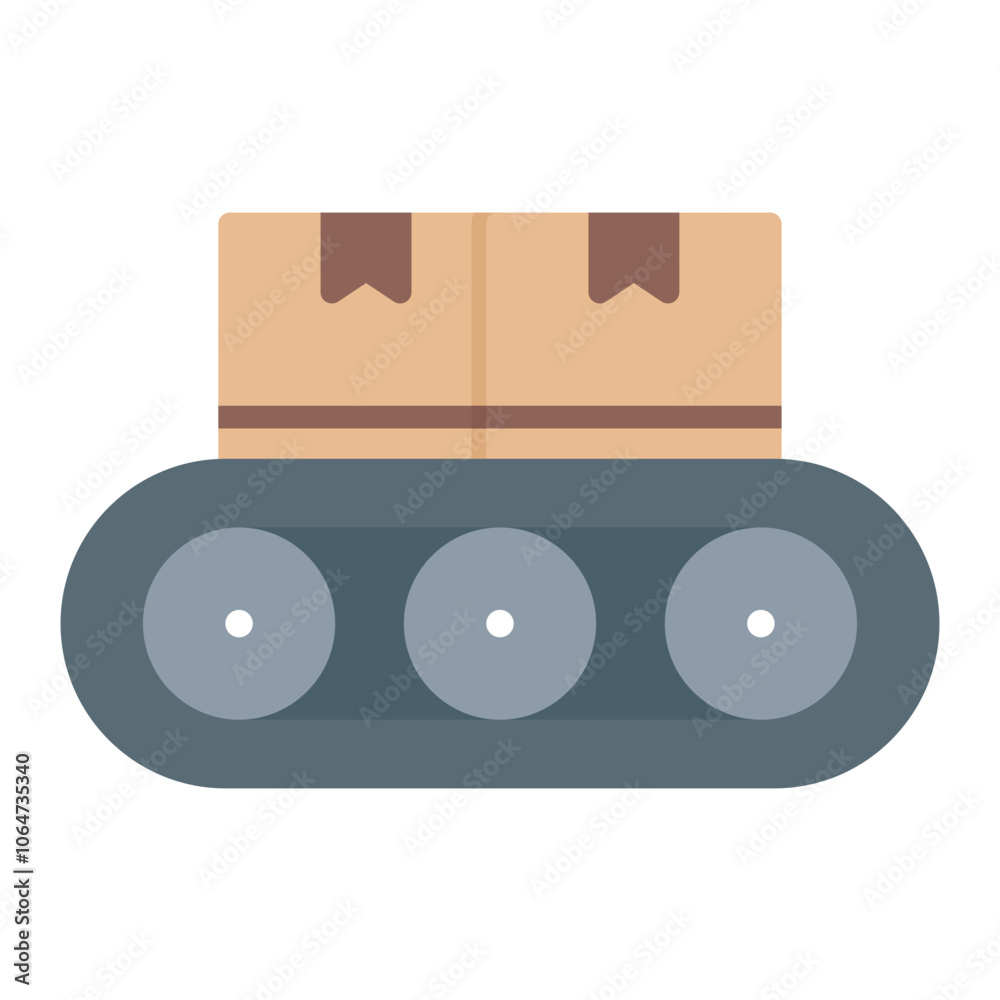 Conveyor icon vector image. Can be used for Manufacturing. Conveyor icon vector image. Can be used for Manufacturing.