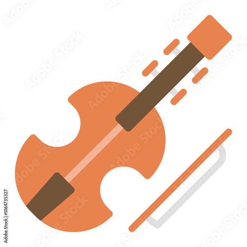 Violin icon vector image. Can be used for Instrument.