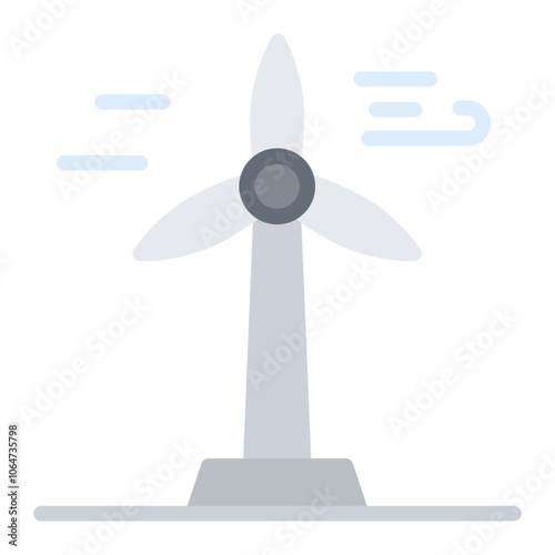 Wind Turbine icon vector image. Can be used for Manufacturing.