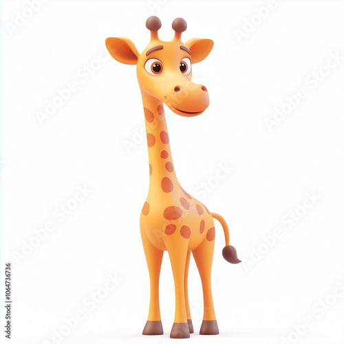 Giraffe on a white background