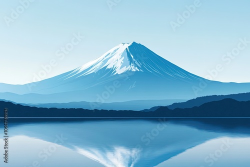 a mountain with a reflection in the water