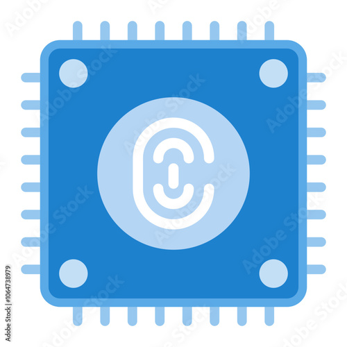 Biometric Cpu icon vector image. Can be used for Biometrics.