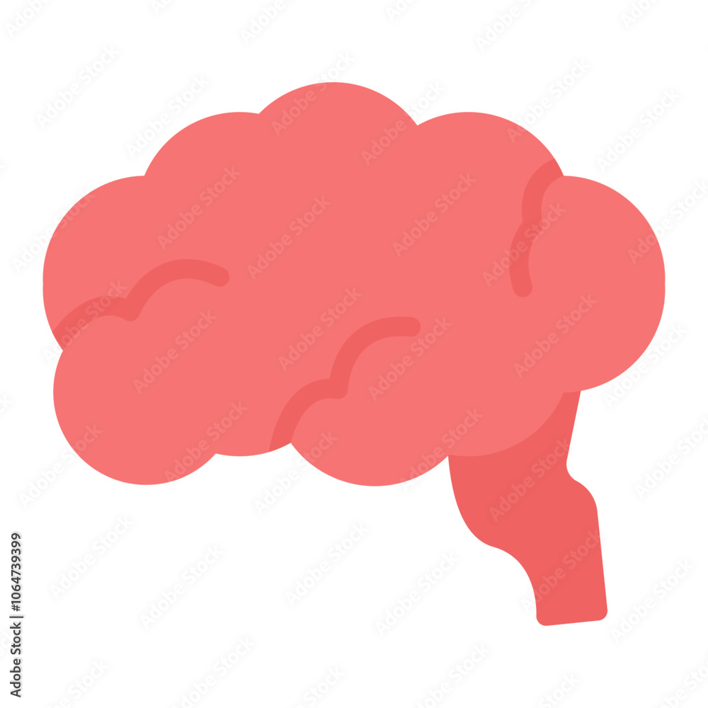 Human Brain icon vector image. Can be used for Biometrics. Human Brain icon vector image. Can be used for Biometrics.