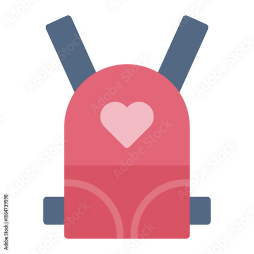 Baby Carrier icon vector image. Can be used for Baby Shower.