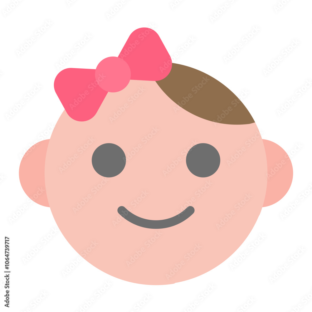 Baby Girl icon vector image. Can be used for Baby Shower. Baby Girl icon vector image. Can be used for Baby Shower.