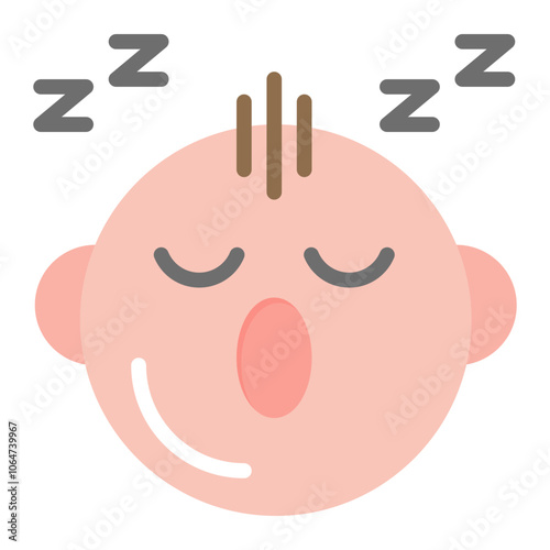 Sleeping Baby icon vector image. Can be used for Baby Shower.