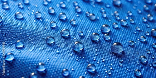 Waterproof fabric with waterdrops, non-woven fabric water texture background, soft focus, waterproof, fabric