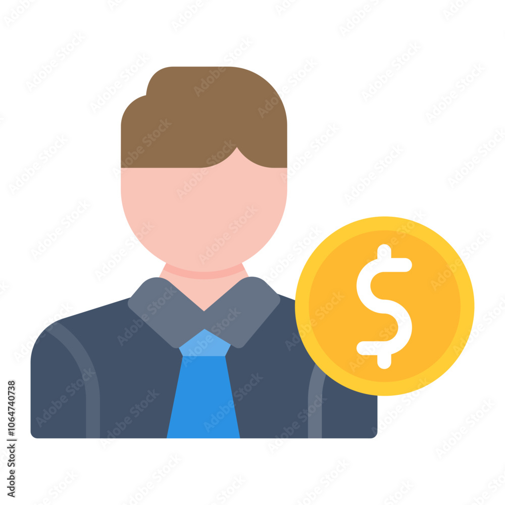 Banker icon vector image. Can be used for Diversity. Banker icon vector image. Can be used for Diversity.