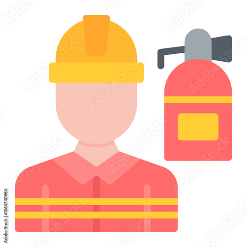 Firefighter icon vector image. Can be used for Diversity.