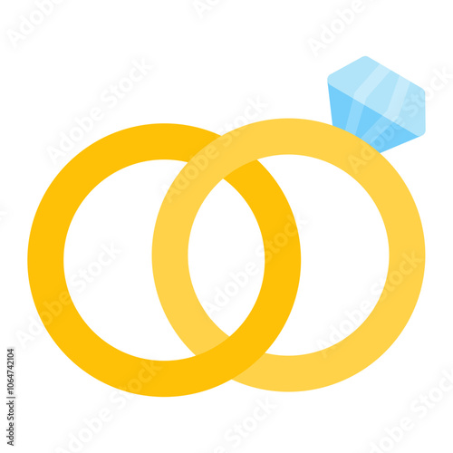 Diamond Ring icon vector image. Can be used for Luxury.