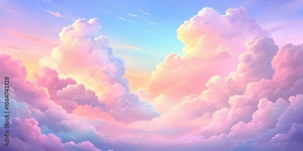 Beautiful cloudscape with blue sky and pink clouds, Pink clouds in the sky stage fluffy cotton candy ,summer paradise dreamy concept. Beautiful cloudscape with blue sky and pink clouds, Pink clouds in the sky stage fluffy cotton candy ,summer paradise dreamy concept.