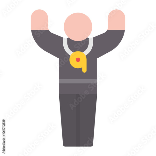 Referee icon vector image. Can be used for Volleyball.