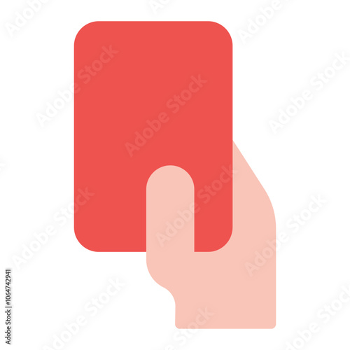Red Card icon vector image. Can be used for Volleyball.