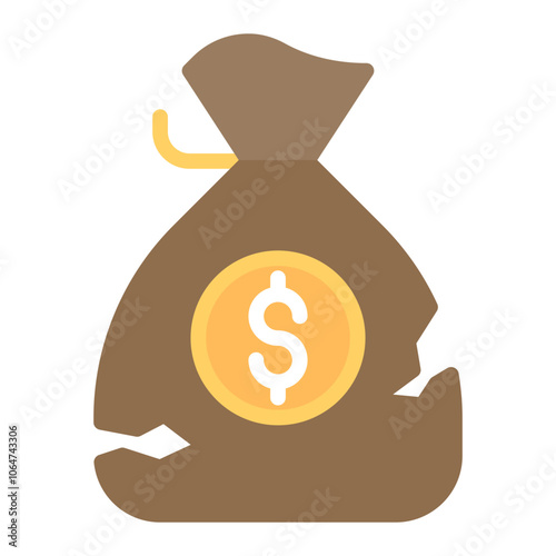 Broke icon vector image. Can be used for Casino.