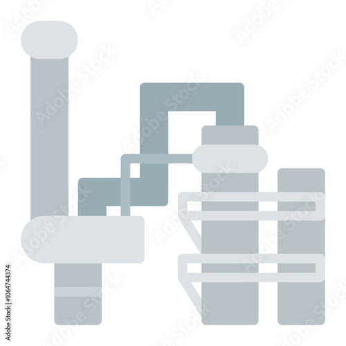 Metallurgical Plant icon vector image. Can be used for Mettalurgy.