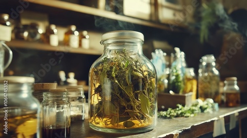 process of creating herbal products.