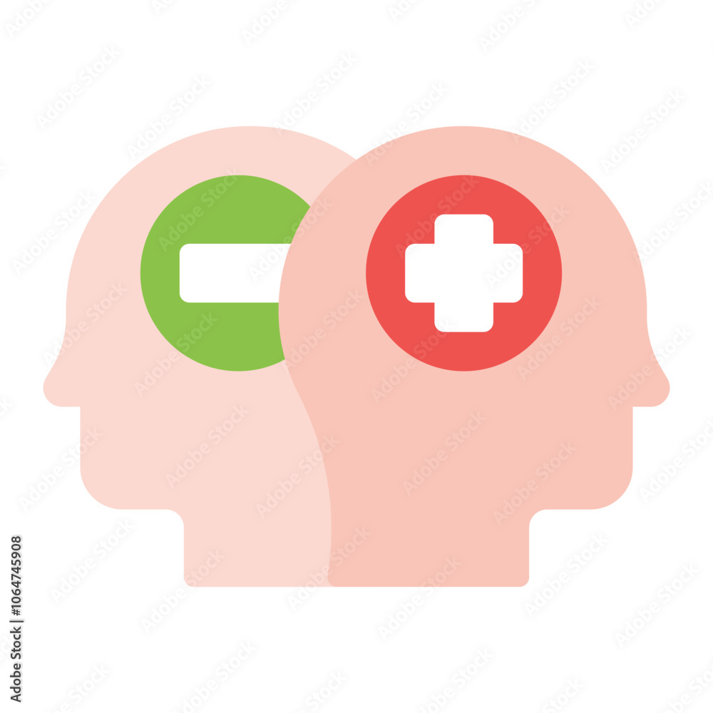Bipolar Disorder icon vector image. Can be used for Psychology. Bipolar Disorder icon vector image. Can be used for Psychology.