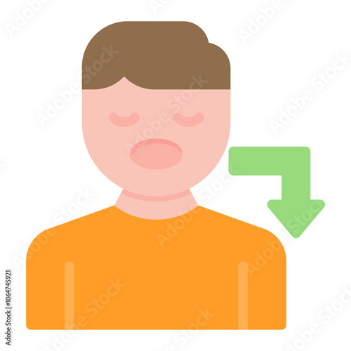 Bulimia icon vector image. Can be used for Psychology.