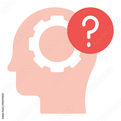 Dementia icon vector image. Can be used for Psychology.