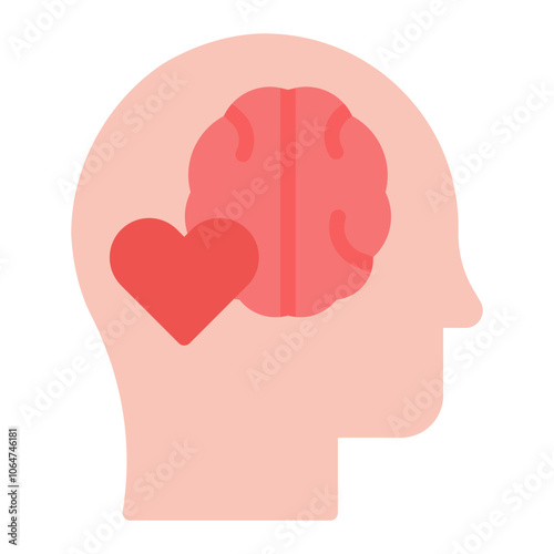 Emotional Intelligence icon vector image. Can be used for Psychology.