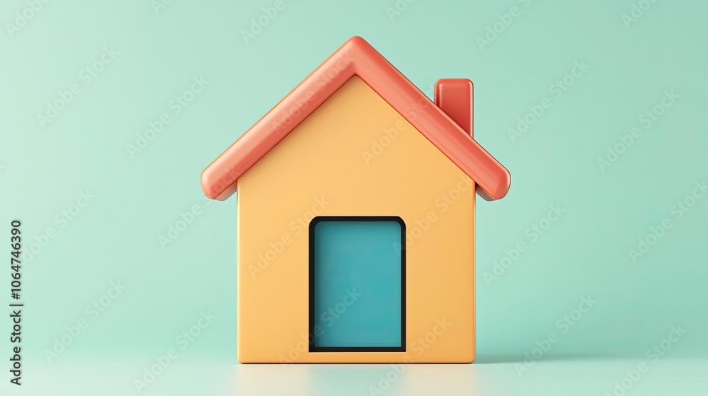 A colorful toy house with a green background, emphasizing playfulness and creativity in design. Ideal representation of home and childhood. A colorful toy house with a green background, emphasizing playfulness and creativity in design. Ideal representation of home and childhood.