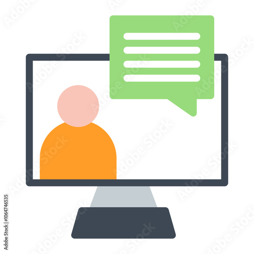 Online Counselling icon vector image. Can be used for Psychology.