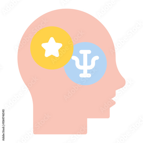 Popular Psychology icon vector image. Can be used for Psychology.