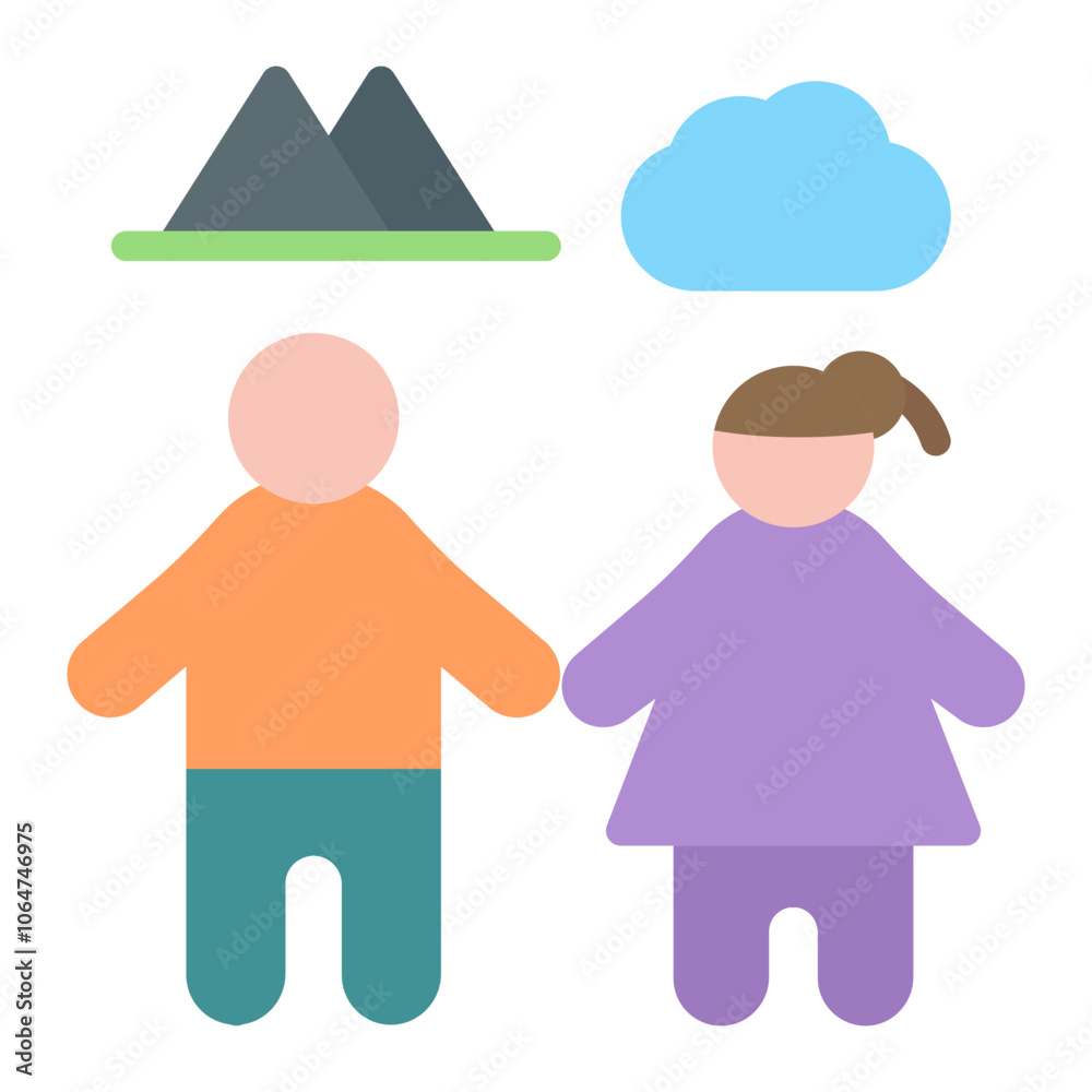 Obraz premium Family Adventure icon vector image. Can be used for Adventure.