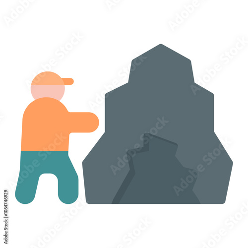 Caving icon vector image. Can be used for Adventure.