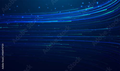 Abstract lines on dark background. Magic light effects. Graphic concept for your design. Adobe Illustrator Artwork