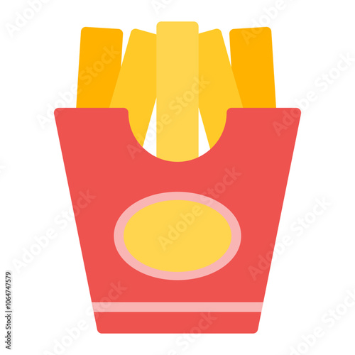 Fries icon vector image. Can be used for Nutrition.